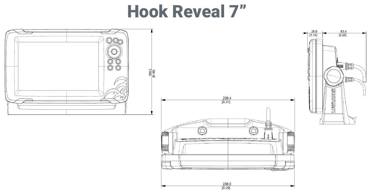 GPS plotter cartografico/ecoscandaglio LOWRANCE Hook REVEAL