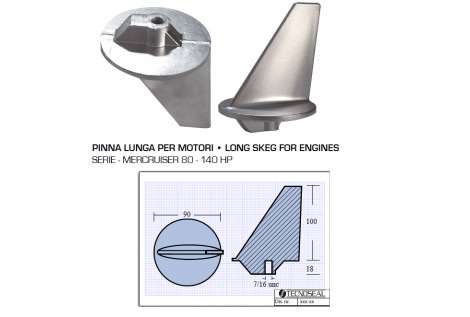 Long fin for Mercruiser engines 80 140 HP