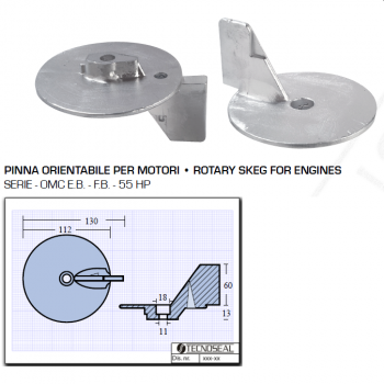 Adjustable fin for OMC 55 HP engines