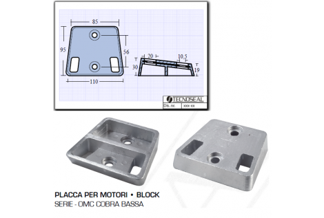 Plate for OMC Cobra Low Engines