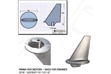 Fin for Mariner Engines 90 140 HP