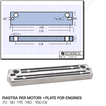 Plate for Susuky Engines 70 90 115 140 150 HP