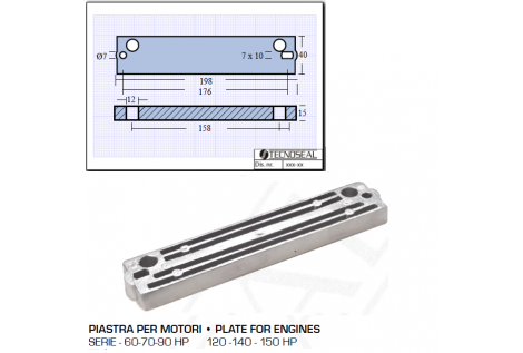 Plate for Engines Tohatsu 60 70 90 HP 120 140 150 HP