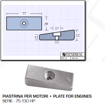 Plate for Honda 75 130 HP engines