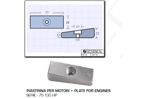 Plate for Honda 75 130 HP engines