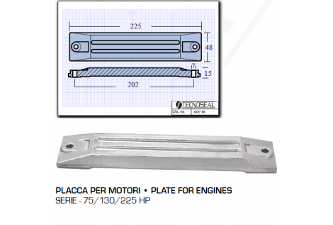 Plate for Honda Motors 75 130 225 HP