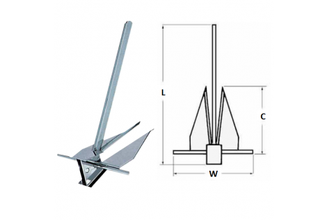 Danforth Inox anchor