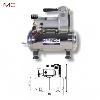 Compact Compressor Marco M3 8 Liters