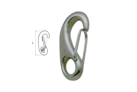 Closed Jib Carabiner in 316 Stainless Steel