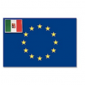 European flag and Italy sticker