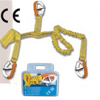 Elastic Umbilical Strap Three Carabiners CE Approved