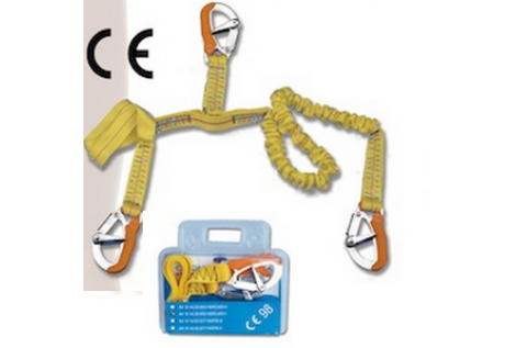 Elastic Umbilical Strap Three Carabiners CE Approved