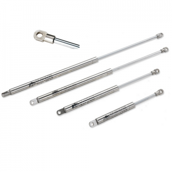 Telescopic gas springs in AISI 316 stainless steel