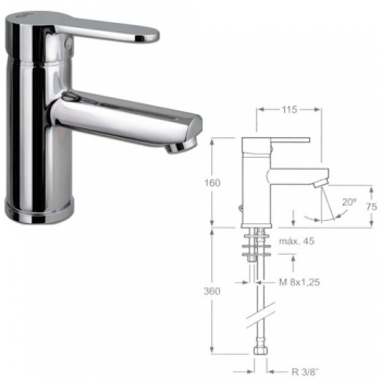 Mixer for Bathroom Sinks