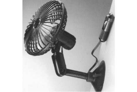 12V Adjustable Wall Fan and Cigarette Lighter Socket