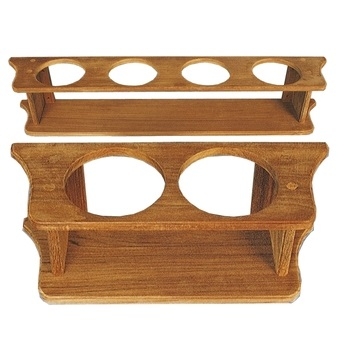 Bottle holder in real teak wood