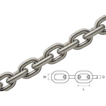 Stainless steel chain for winches