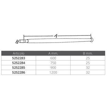 TEAK ROD MM.600