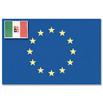 EUROPE + ITALY FLAG 20X30 CM