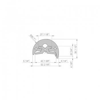 Rubbing Profile Radial Fender H 52 mm