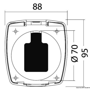 New Edge shower enclosure + door rear outlet 88x95 