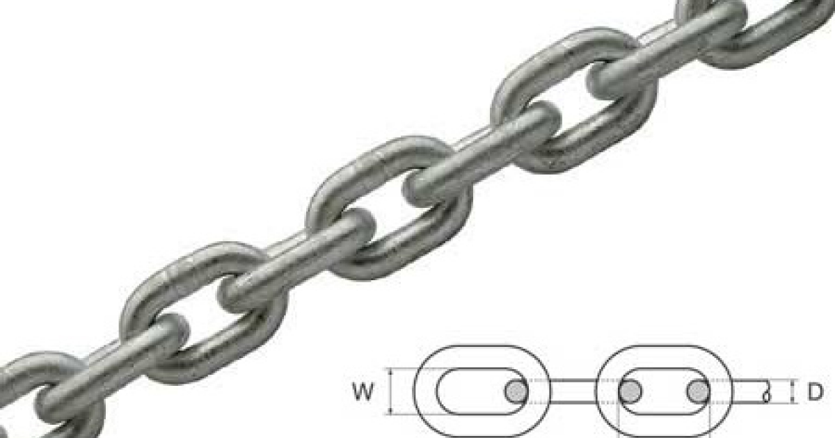 Calibrated Galvanized Steel Chain for Winches - Calibrated chains - MTO  Nautica Store