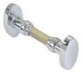 Chromed brass knobs for lock