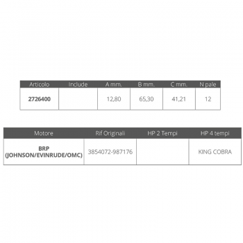 IMPELLER OMC RO3854072-987176 S.DR