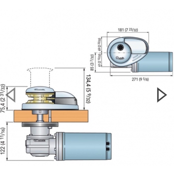 Quick CL1 winch 500W 12V Chain Ø 6 mm