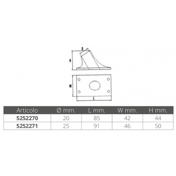 SUPPORT FOR FLAG STAND Ø 20 MM