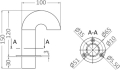 Elbow outlet for electrical cables AISI 316 